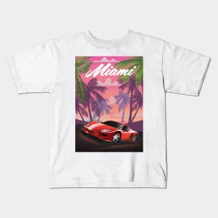 Miami Sports car Kids T-Shirt